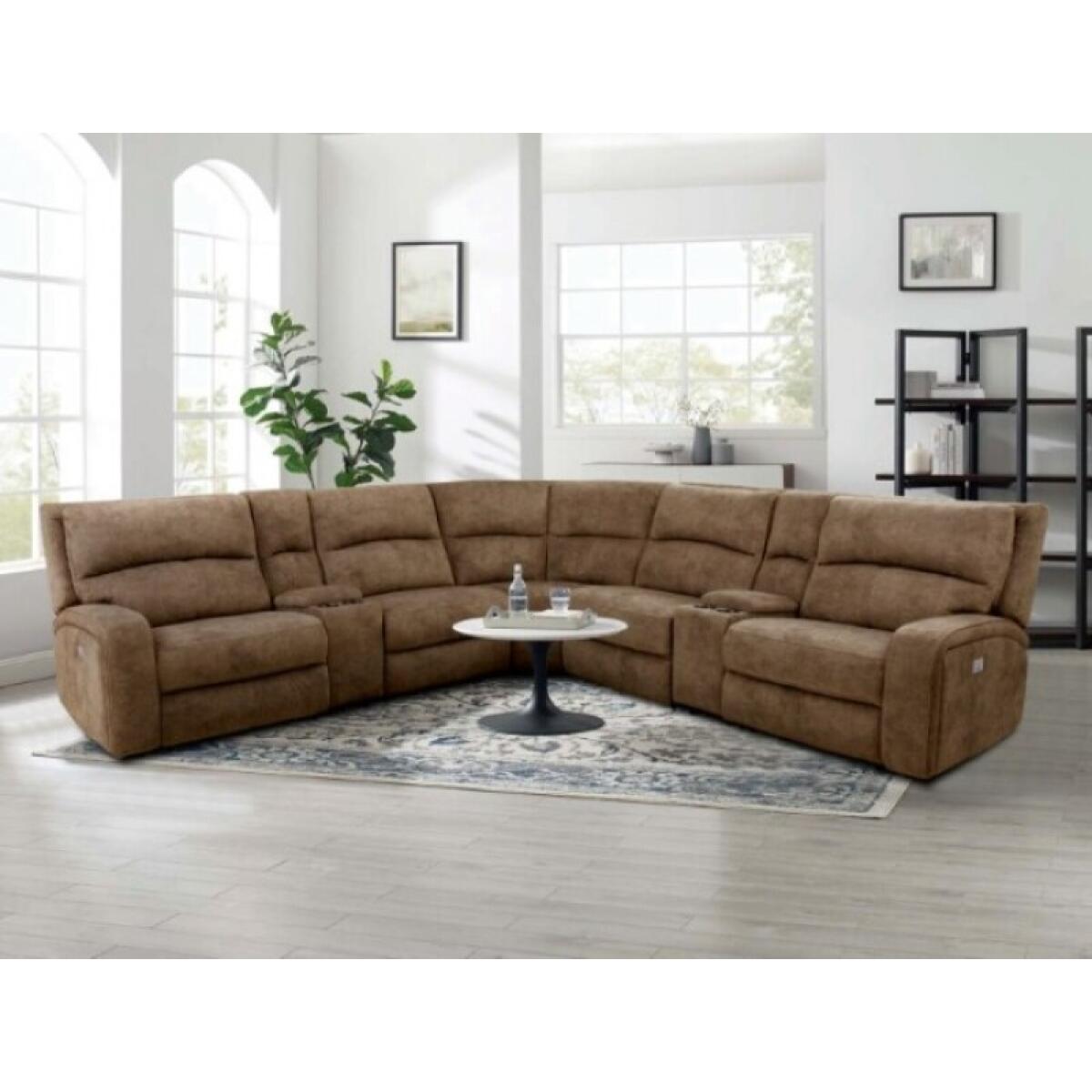 Apostolos Power Sectional Sectionals Brown 5