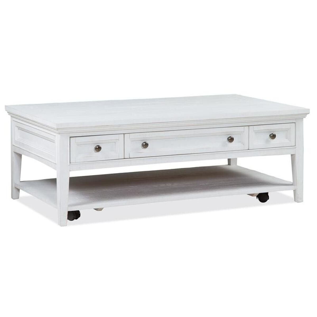 Heron Cove Rectangular Cocktail Table w/Casters - Image 2
