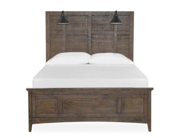 Bay Creek Complete Queen Lamp Panel Bed with Regular Rails Beds Beds
