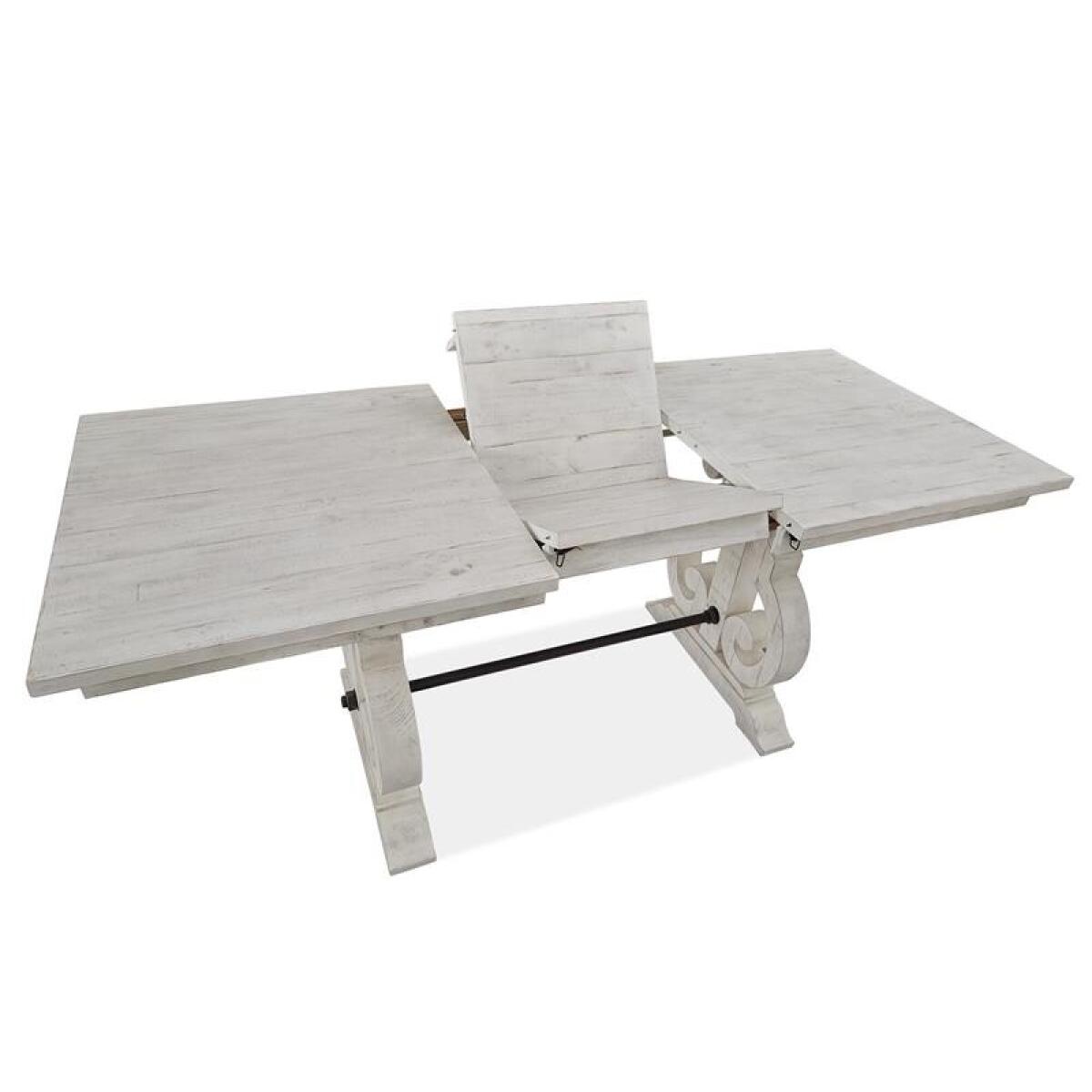 Bronwyn Rectangular Counter Height Table Dining Tables Alabaster, Toasted Nutmeg, Antique Brass w/Pewter Overlay, Baja Natural Fabric 10