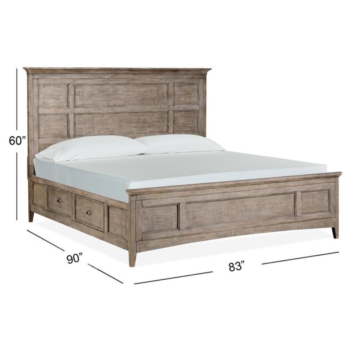 Paxton B4805-75 Complete Cal.King Panel Bed with Storage Rails - Image 6