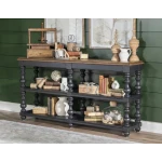 Turned Bobbin Leg Console Table Console Tables Barnwood Oak And Kettle Black 16
