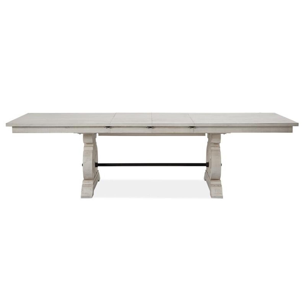 Bronwyn Rectangular Dining Table Dining Tables Alabaster, Toasted Nutmeg, Antique Brass w/Pewter Overlay, Baja Natural Fabric 11