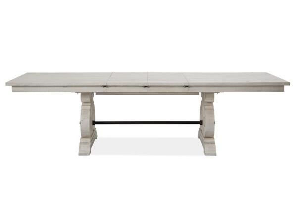 Bronwyn Rectangular Dining Table Dining Tables Alabaster, Toasted Nutmeg, Antique Brass w/Pewter Overlay, Baja Natural Fabric 21