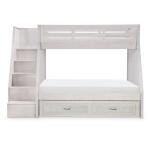 Complete Twin Over Full Bunk Bed Youth Beds Bleached Linen 13