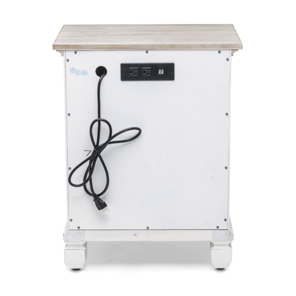 Islamorada 1-drawer / 2-door Electrified Coastal Nightstand - Image 13