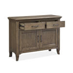 Roxbury Manor Four Door Buffet Dining Storage Brown 2