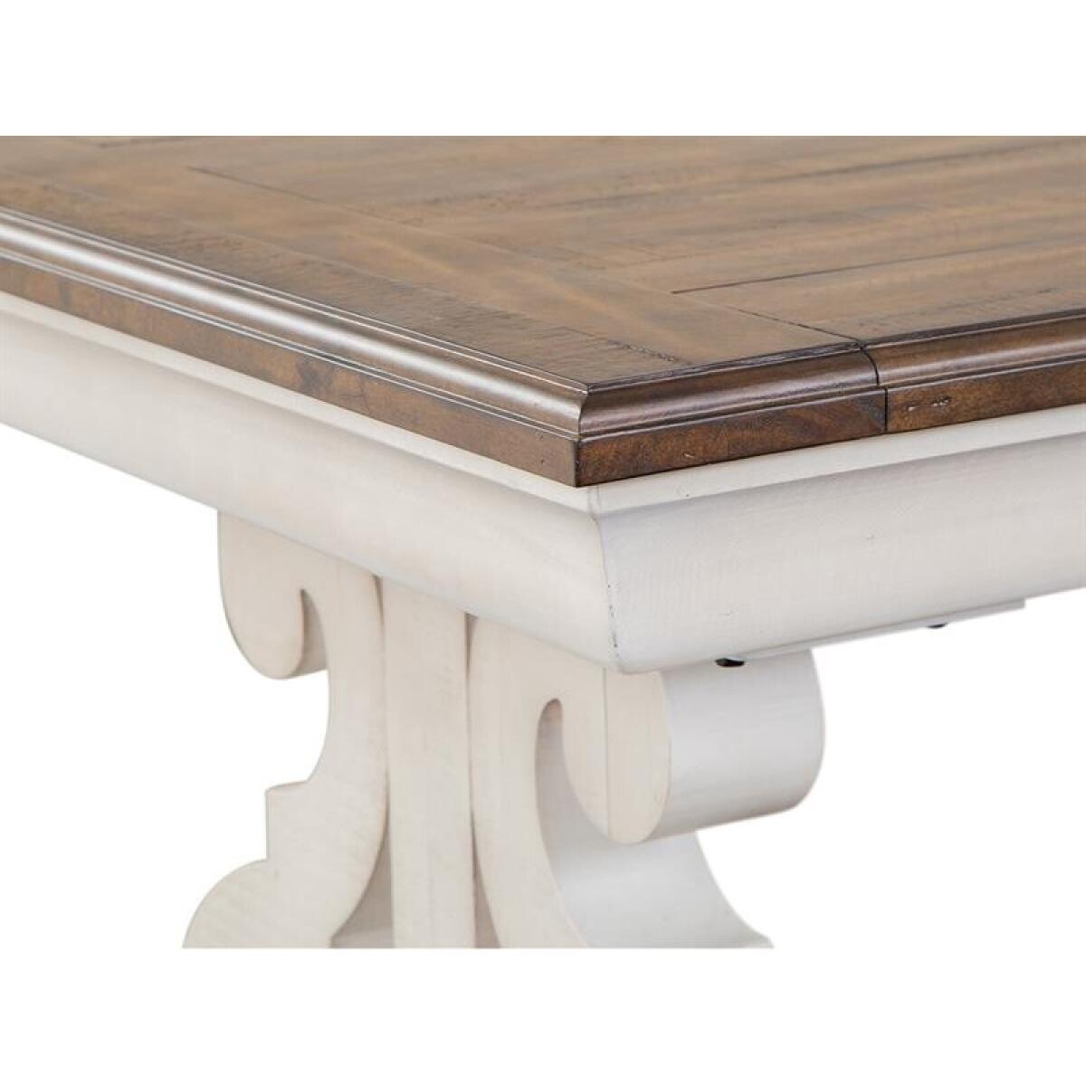 Bronwyn Two Tone Writing Desk Desks Alabaster, Toasted Nutmeg 8