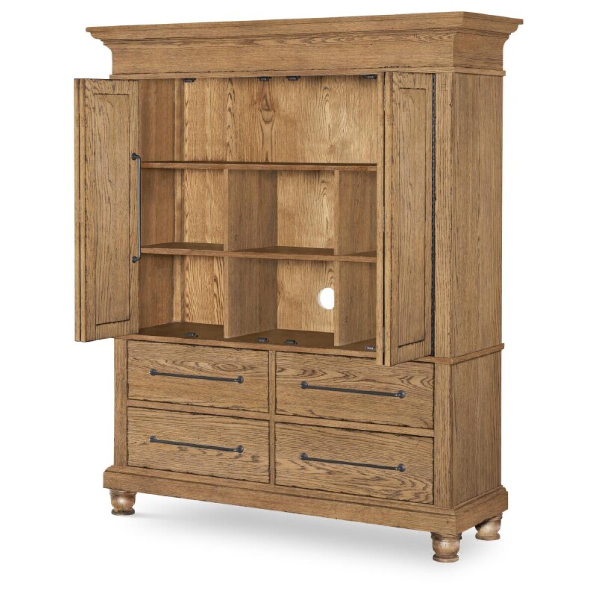 Armoire 4-drawers Dressers Barnwood Oak 5