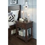 Open Night Stand Cherry Finish Youth Nightstands Brown 12