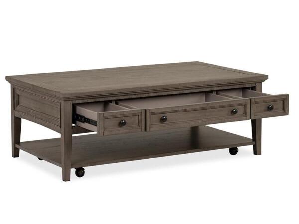 Paxton Place Rectangular Cocktail Table w/Casters - Image 3