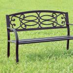 Potter Patio Bench Outdoor Chairs Black 6