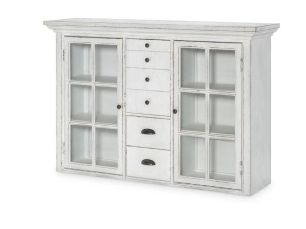 Credenza Hutch Dining Storage Aged White