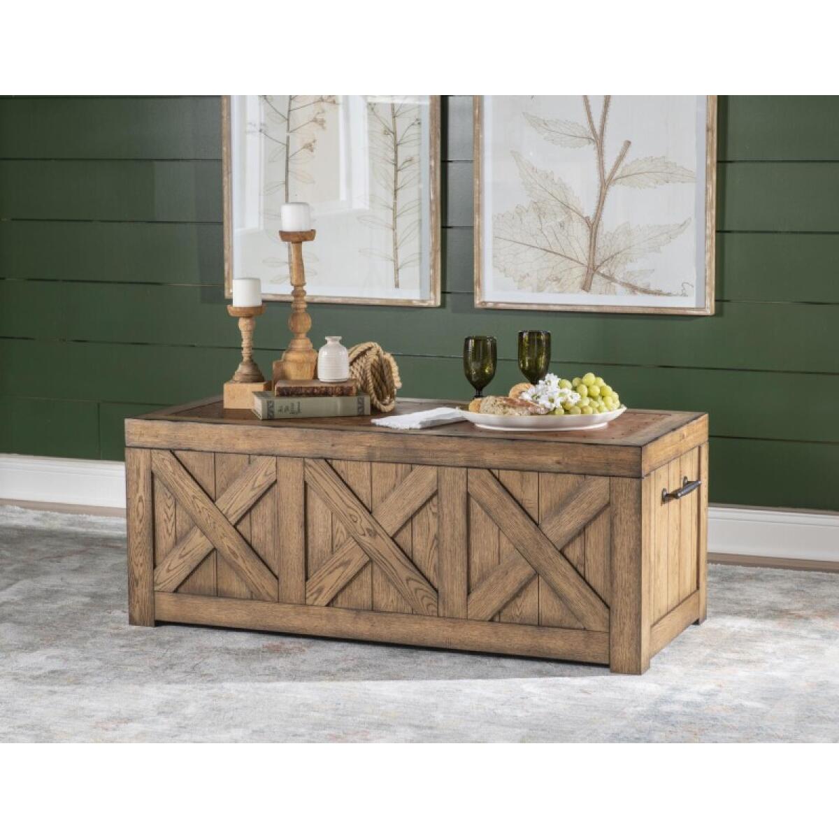 Captains Truck Cocktail Table Cocktail & Coffee Tables Barnwood Oak 9
