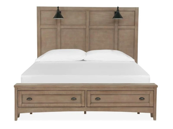 Paxton Place Complete King Lamp Panel Storage Bed