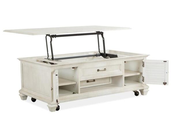 Newport Lift Top Storage Cocktail Table w/Casters - Image 8