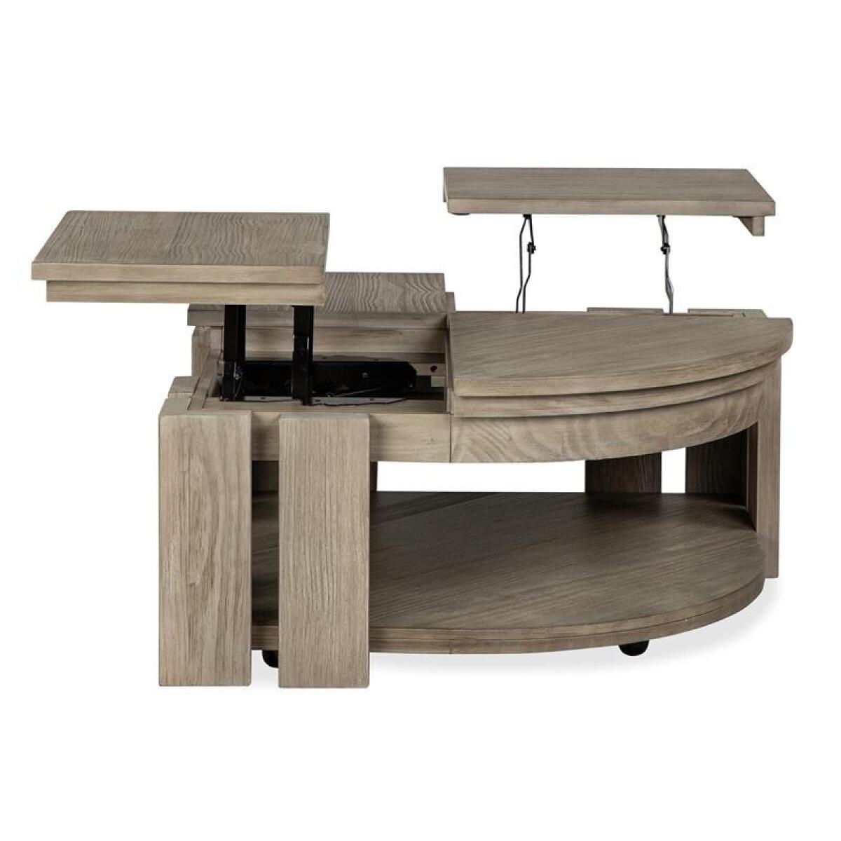 Conrad Pie Shaped Lift Top Cocktail Table w/Casters - Image 15