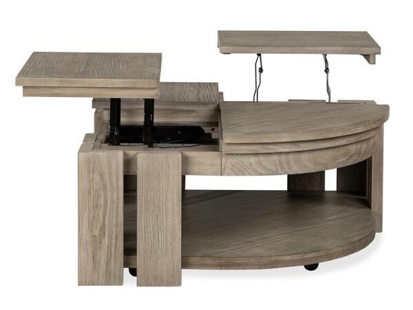 Conrad Pie Shaped Lift Top Cocktail Table w/Casters - Image 15