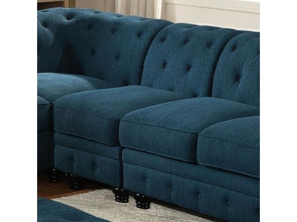 Stanford Armless Chair Sectional Parts Blue
