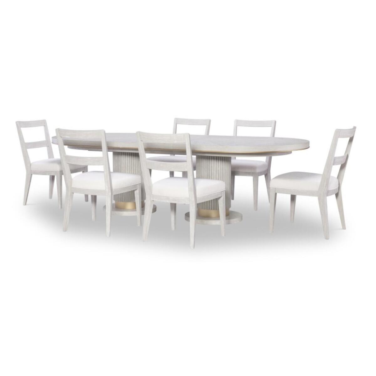 Complete Oval Dining Table Dining Tables Cream 12