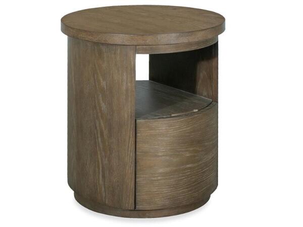 Bosley Lt. Brown Round End Table End tables Brown 15
