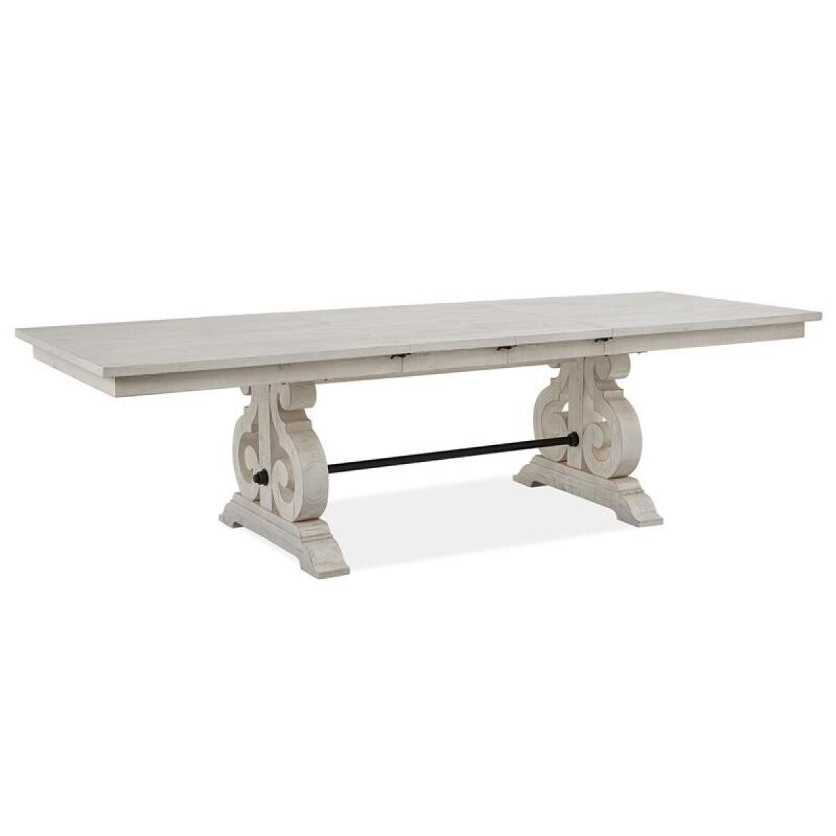 Bronwyn Rectangular Dining Table Dining Tables Alabaster, Toasted Nutmeg, Antique Brass w/Pewter Overlay, Baja Natural Fabric 10