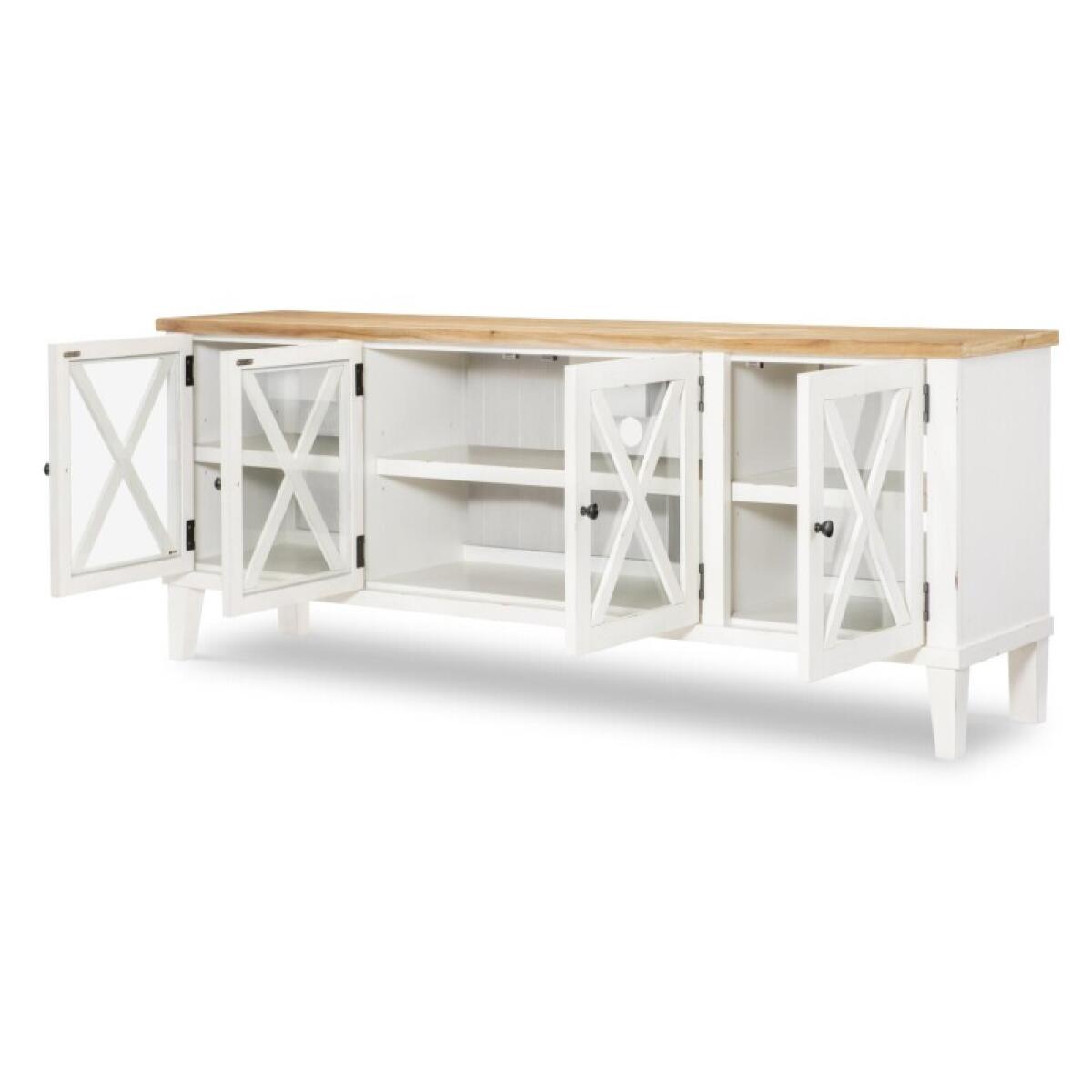 Media Console Entertainment Stands Amber And Cotton 5