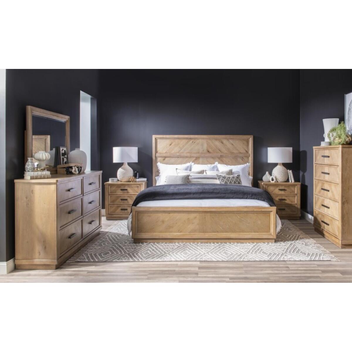 Complete Cal King Panel Bed 6/0 Beds Aged Driftwood 7
