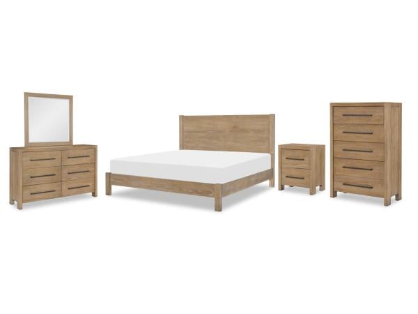 Complete Panel Bed, Queen 5/0, Mirror, Dresser Bedroom Sets Bedroom Sets