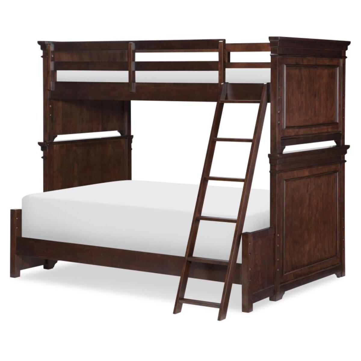 Complete Bunk Twin Full Ext Cherry Youth Beds Brown 4
