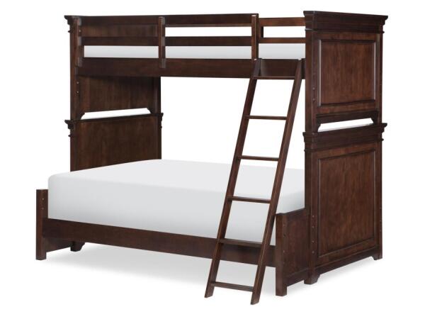 Complete Bunk Twin Full Ext Cherry Youth Beds Brown