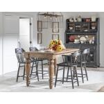 Counter Height Spindle Back Arm Chair With Handle Cut Out Chairs & Benches Black 14