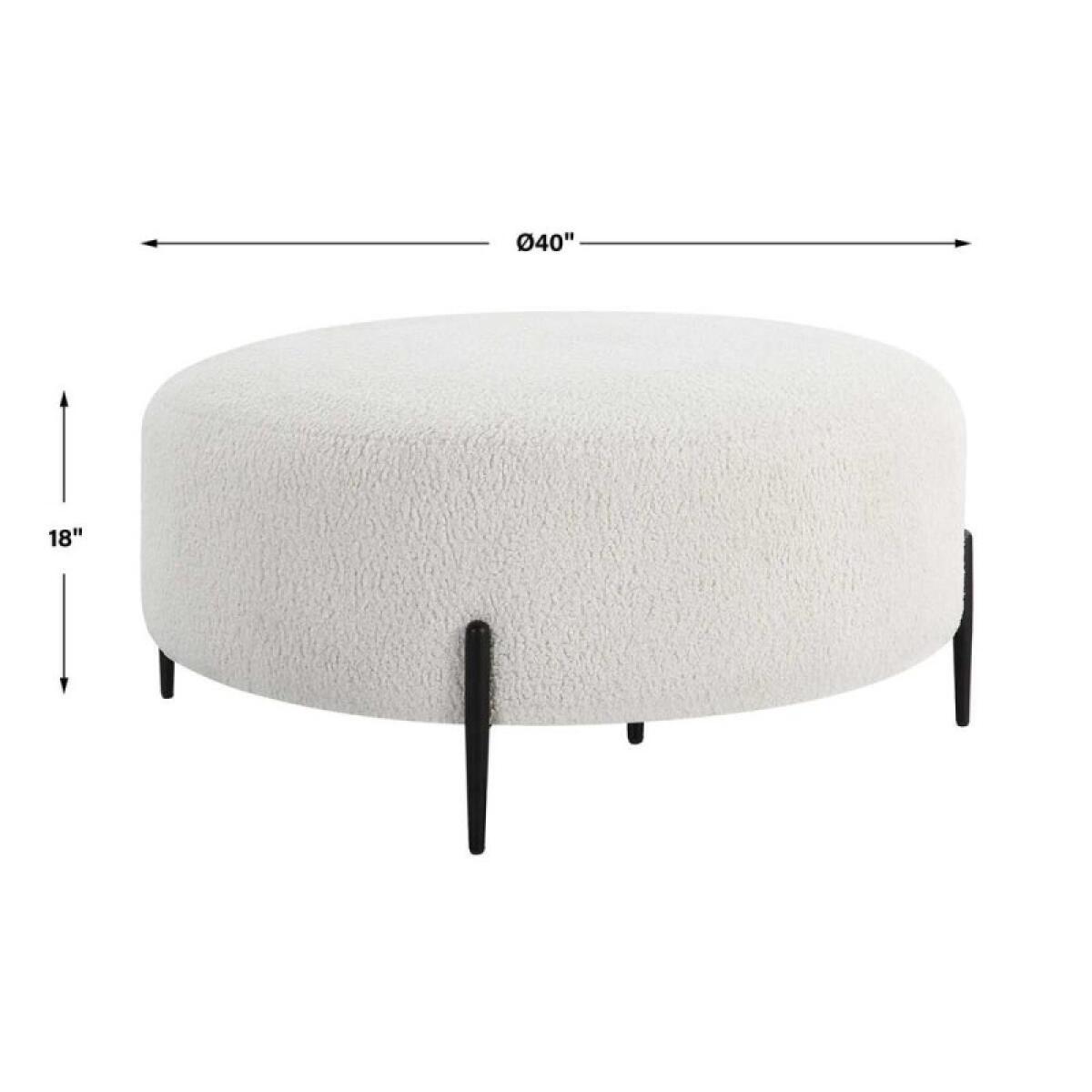Arles Large Ottoman, Black - Image 9