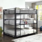 Olga Queen Triple Decker Bed Youth Beds Black 8