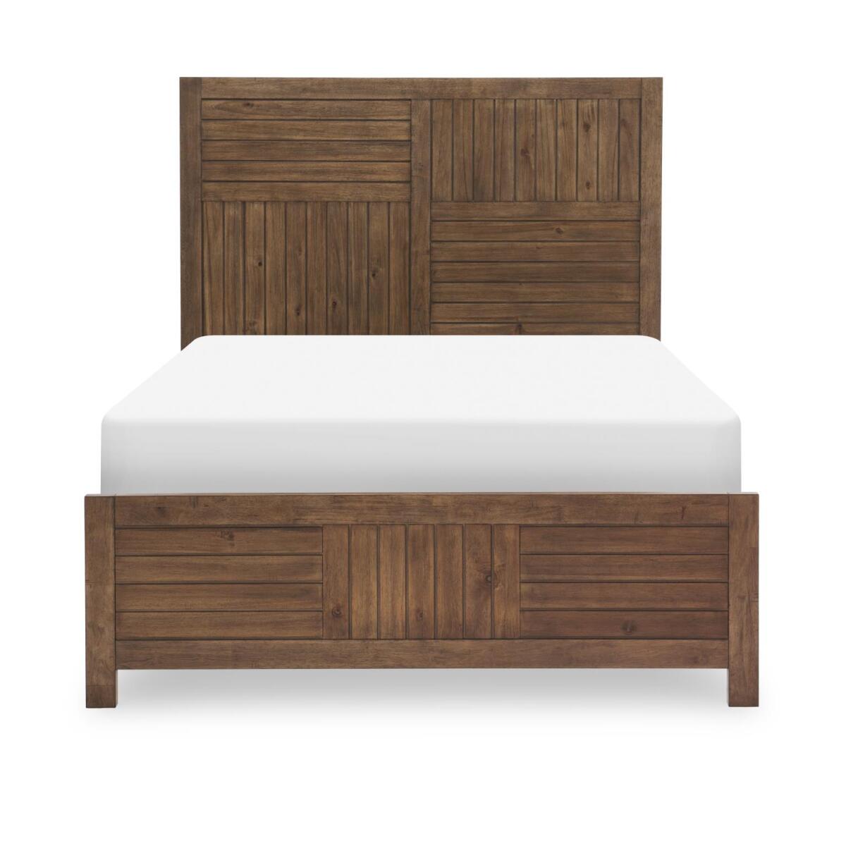Complete Panel Bed, Full 4/6 Brown Finish Youth Beds Brown 6
