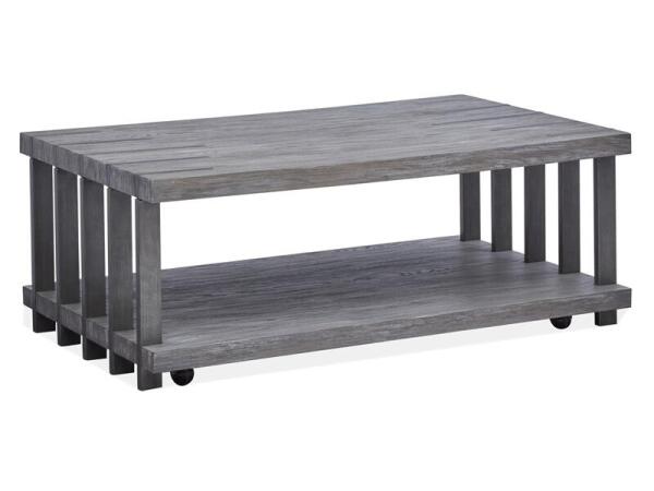 Eldridge Rectangular Cocktail Table w/Casters - Image 7