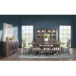 Complete Round Dining Table, 4x Uph Side Chair Dining Sets Brown 2