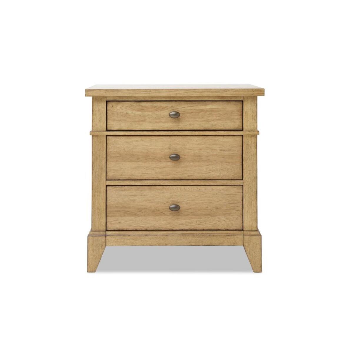 Three Drawer Nightstand Nightstands Brown 5