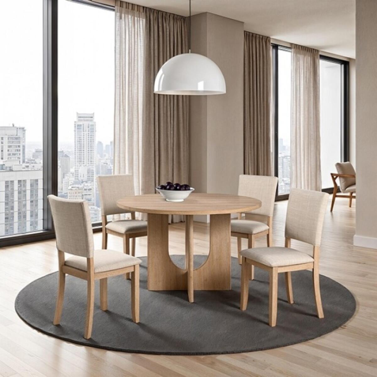 Oberto 5 Pc Round Dining Table Set - Image 3