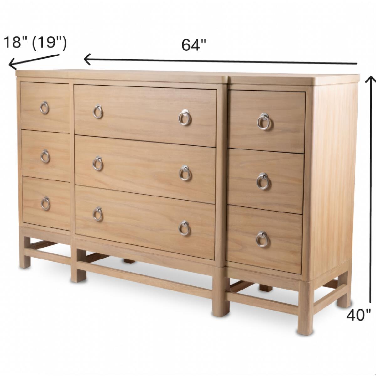 Monterey 9 Drawer Dresser Dressers Brown 10