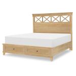 Complete Panel Bed W Storage Footboard Queen 5/0