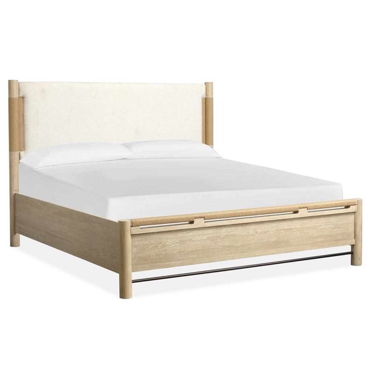 Sunset B5783-65 Complete King Panel Bed w/Upholstered Headboard - Image 7