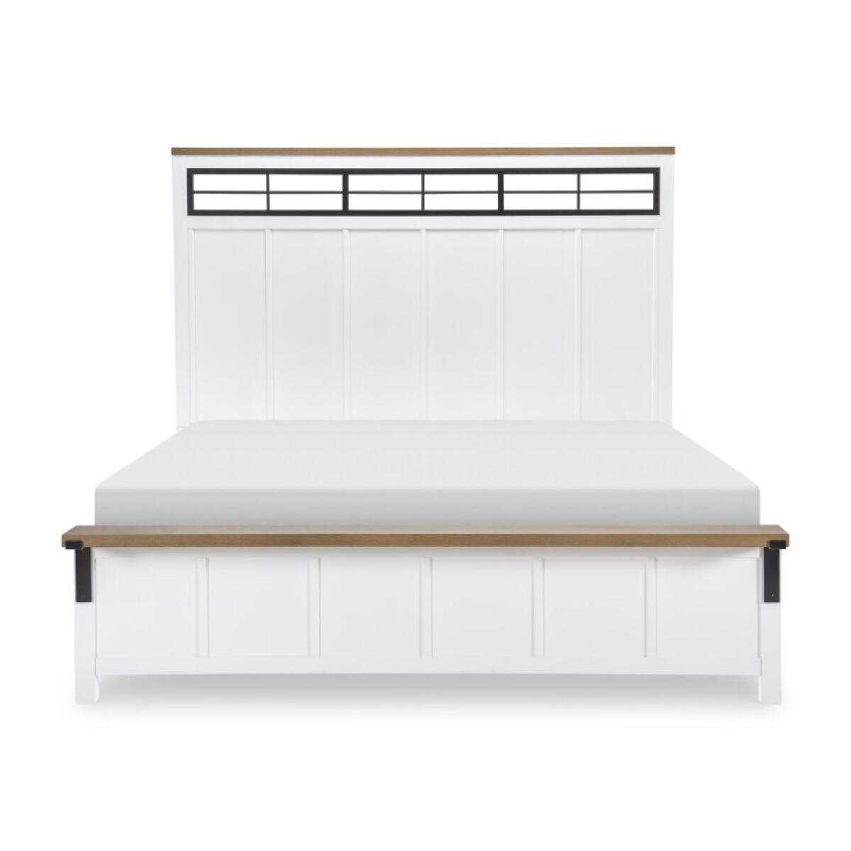 Complete Two Tone Panel Bed Queen 5/0 Beds Beds 5