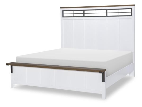 Complete Two Tone Panel Bed Queen 5/0 Beds Beds
