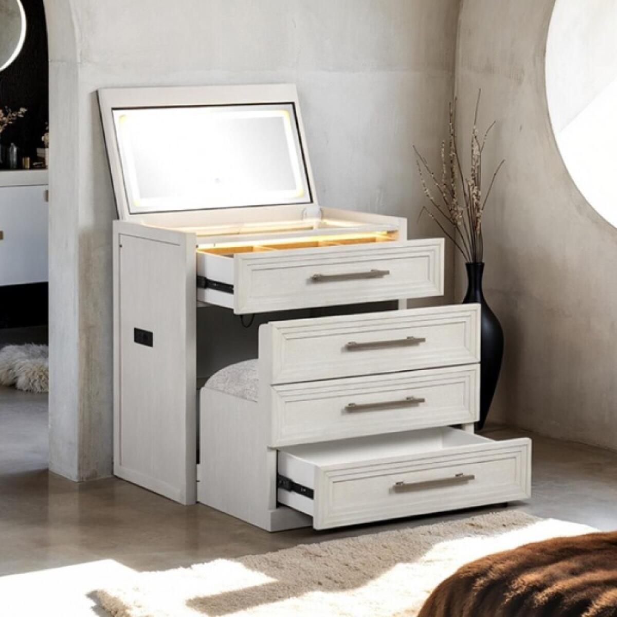 Ashburton Bedside Vanity Set w/ Stool - Image 2