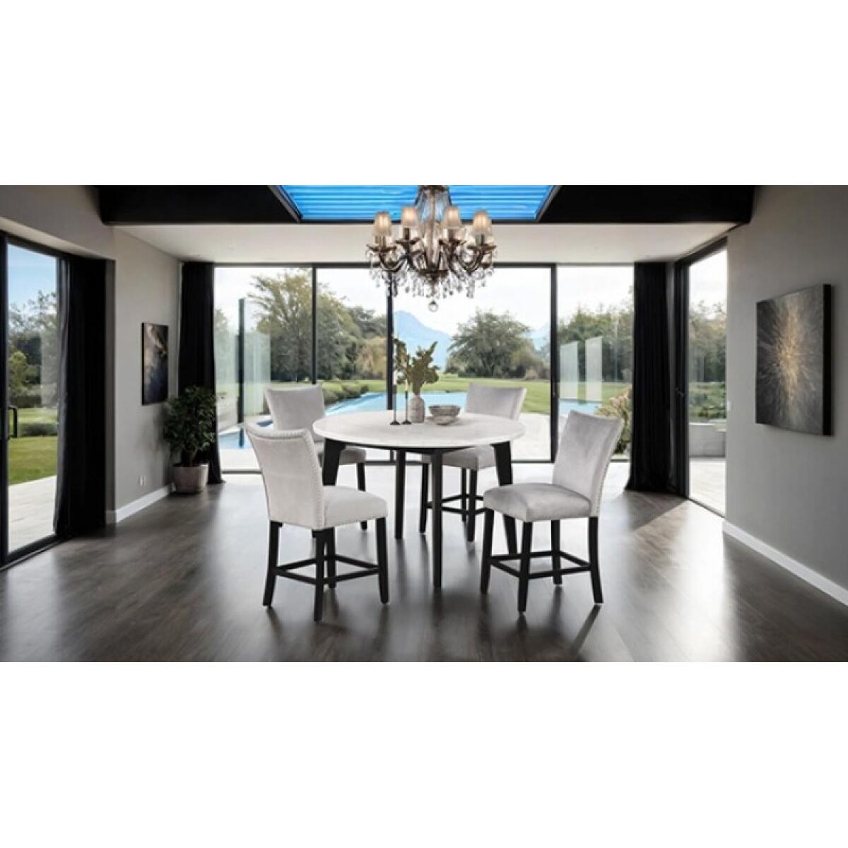 Sabro 5 Pc Dining Table Set Dining Sets Black 5