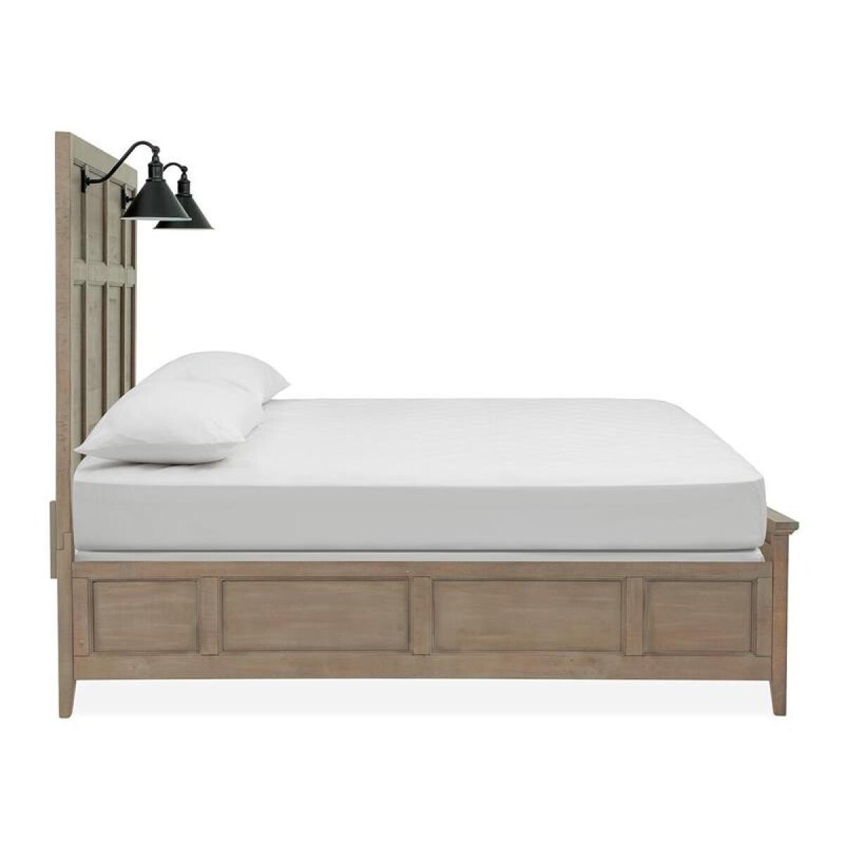 Paxton Place Complete Queen Lamp Panel Bed with Regular Rails Beds Beds 7