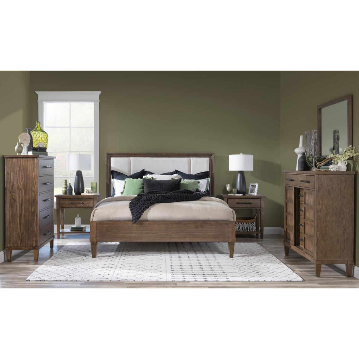 Complete Upholstered Bed King - Image 6
