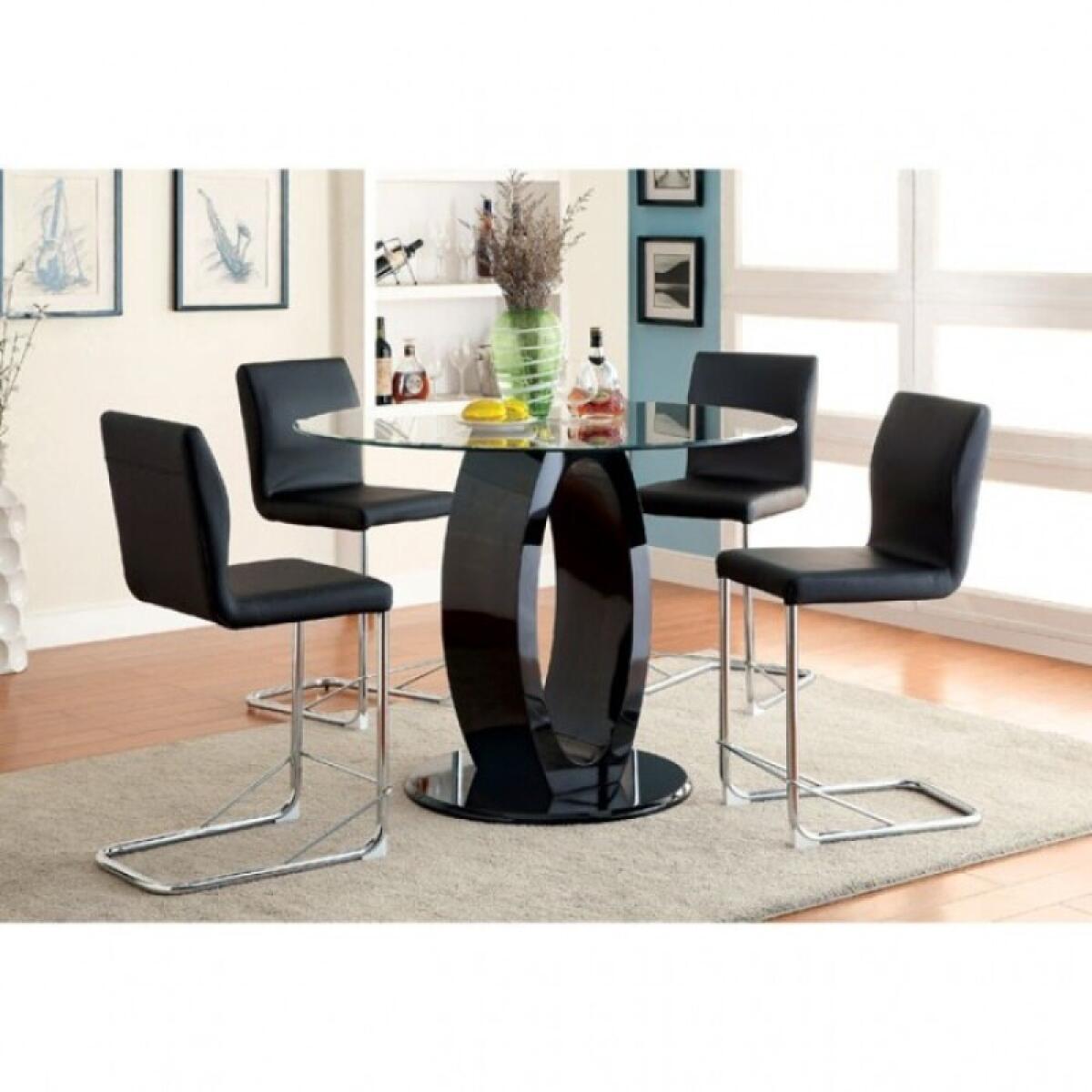 Lodia Round Counter Ht. Table Dining Tables Black 5