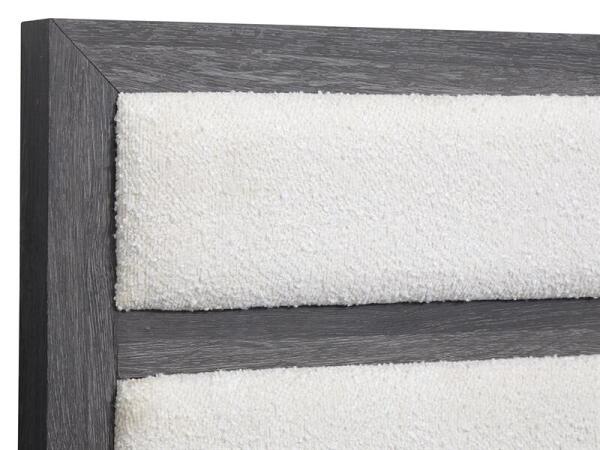 Merrifield - Black Complete Queen Panel Bed w/Upholstered Headboard - Image 4